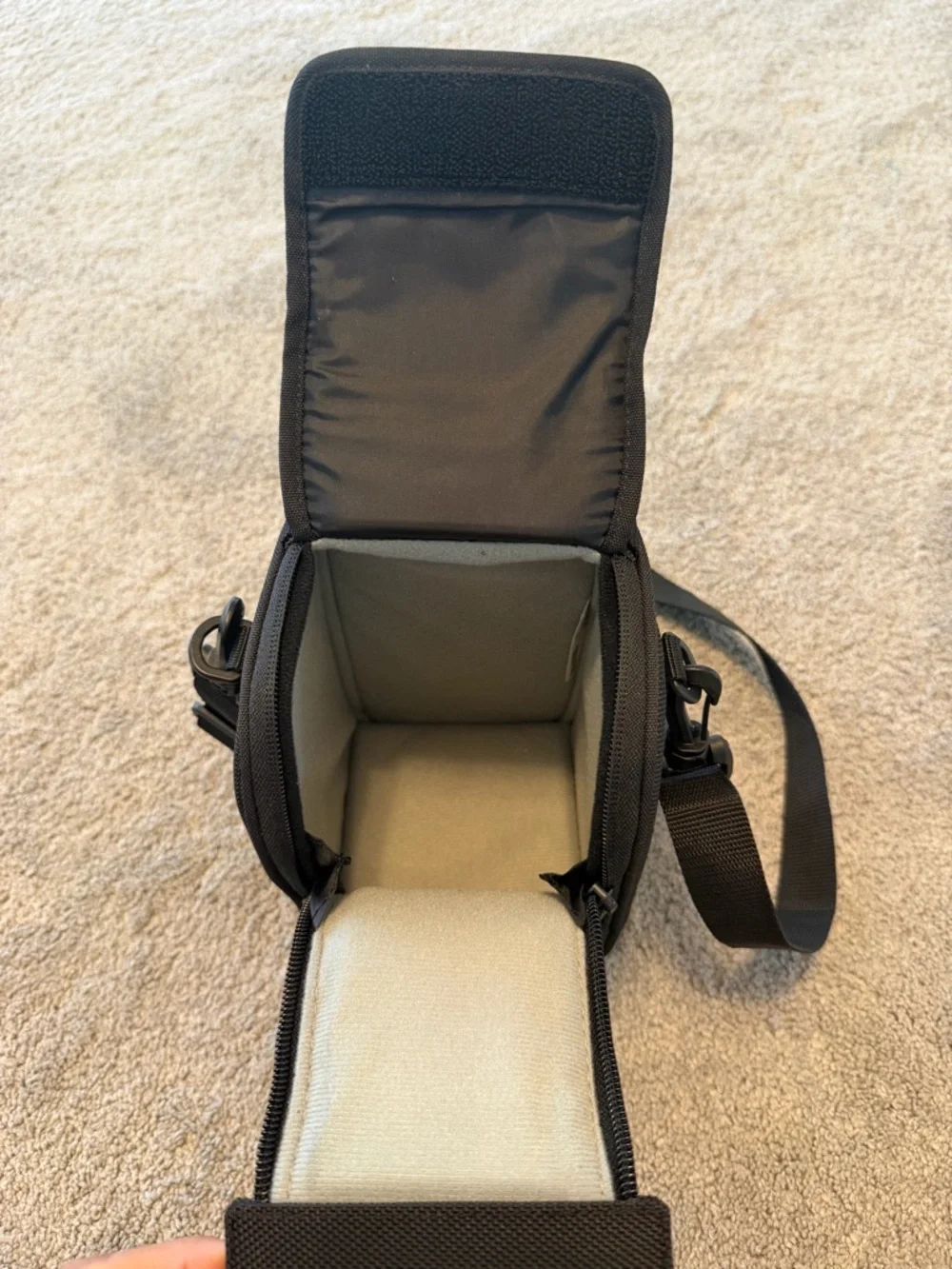 Sony Black Compact Crossbody Lenses bag